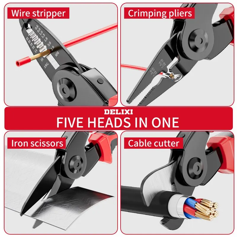 Multifunctional Replaceable Electrician Pliers Wire Stripping Pliers Wire Cutting Needle Nosed Pliers Special Tools Electricians