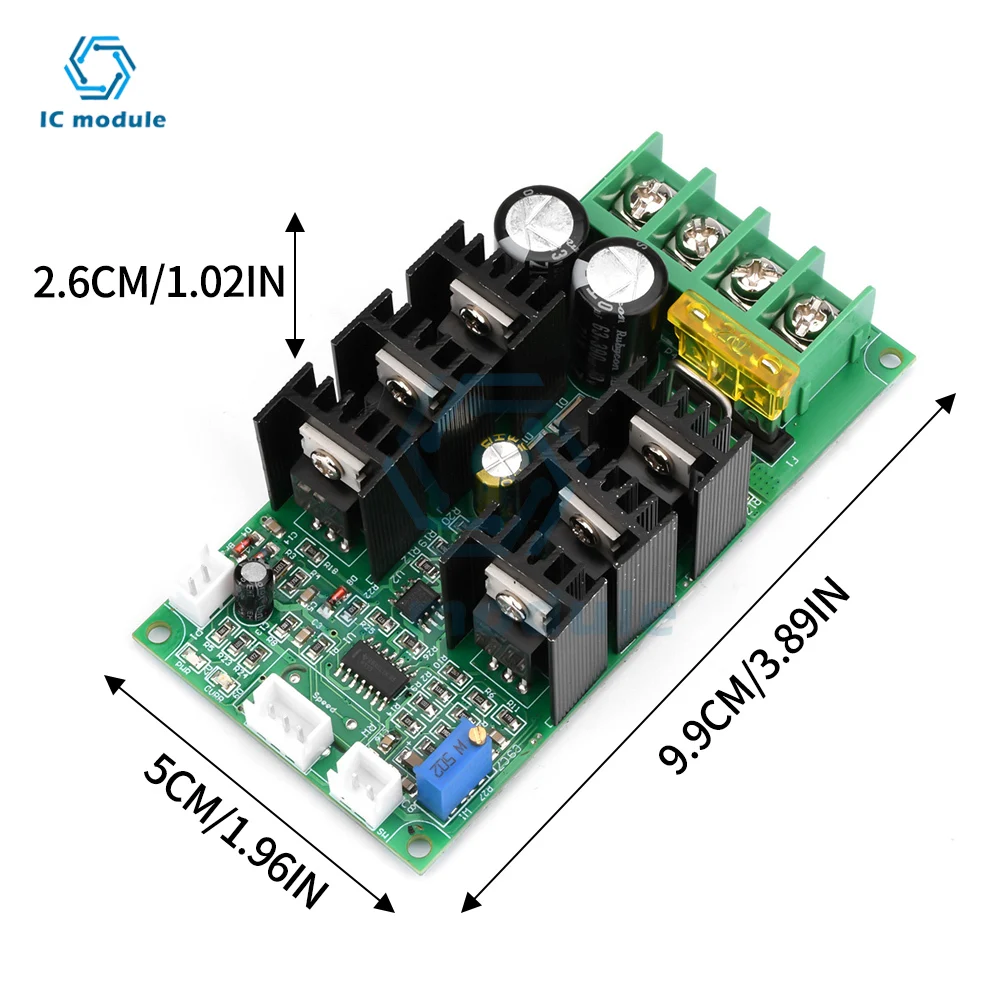 DC 12V 24V 48V Motor Speed Controller 1000W Speed Adjuster Switch 10-50V MAX 20A PWM HOO for Car Motor