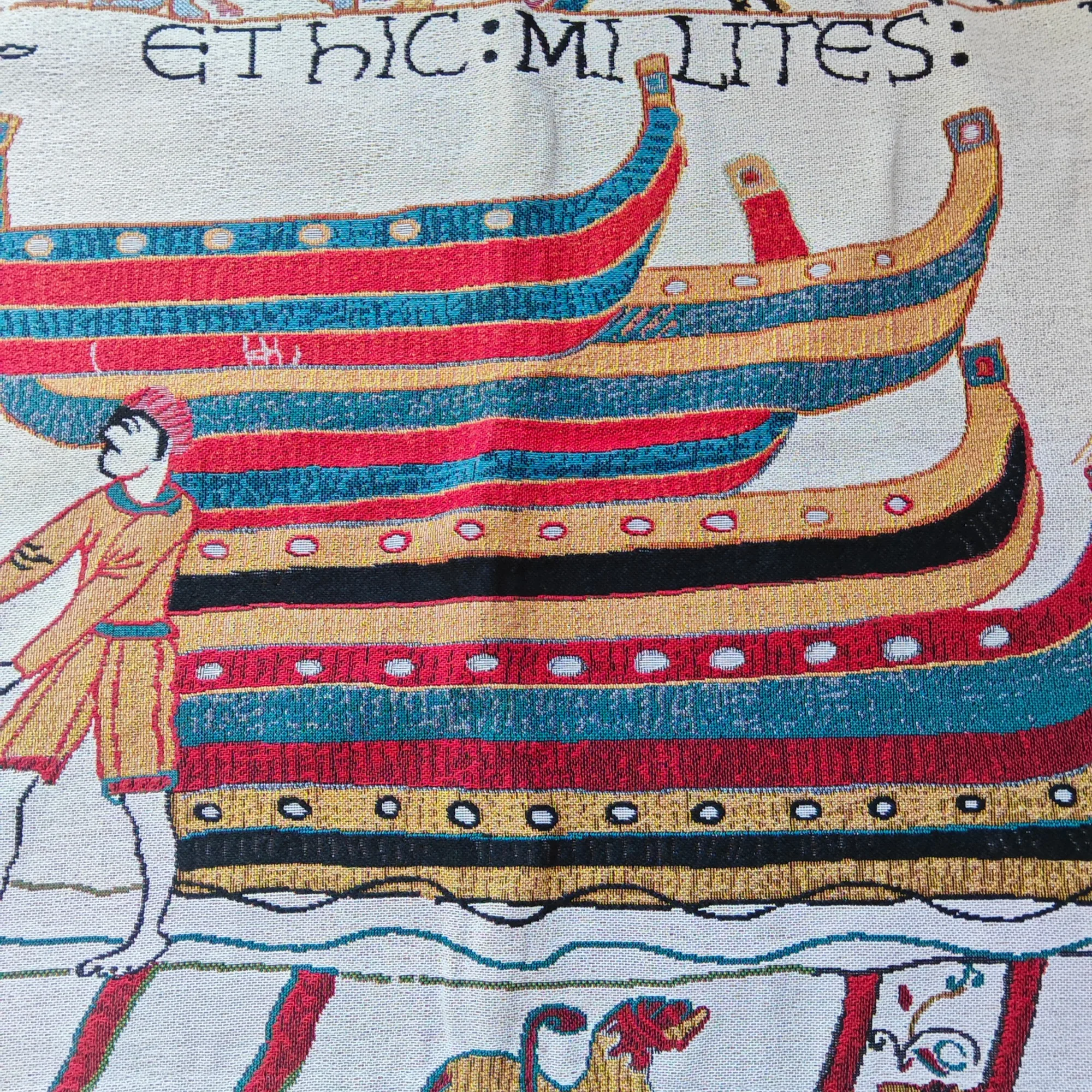 Belgium Jacquard Tapestry The Sitting Room And The Bedroom Mural Cloth Art The 11th Century Bayeux Tapestry 80X140CM GT-YB101