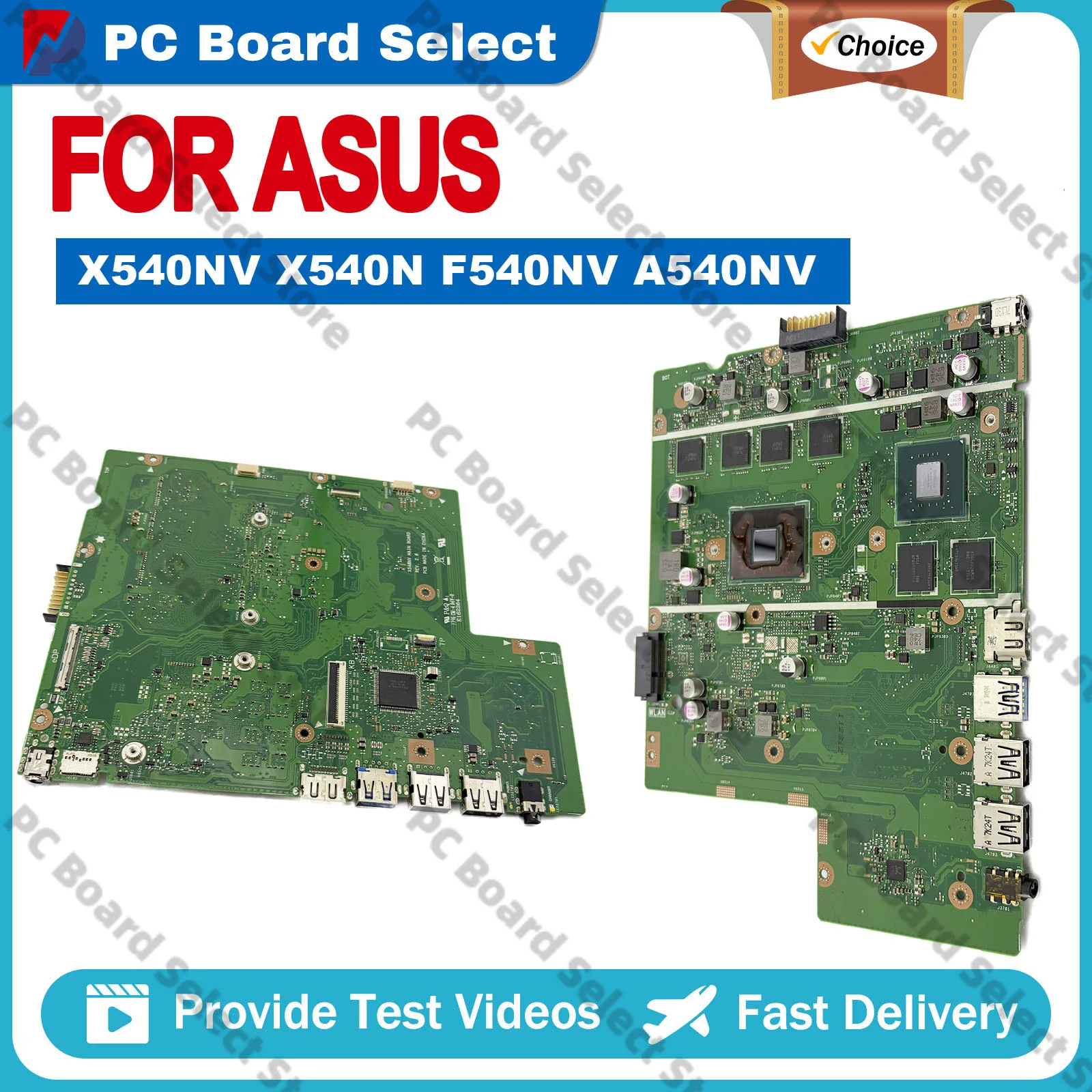 

X540NV Laptop Motherboard For ASUS VivoBook D540N R540N X540N X540NV A540N F540N Mainboard With Celeron CPU 100% tests OK stk