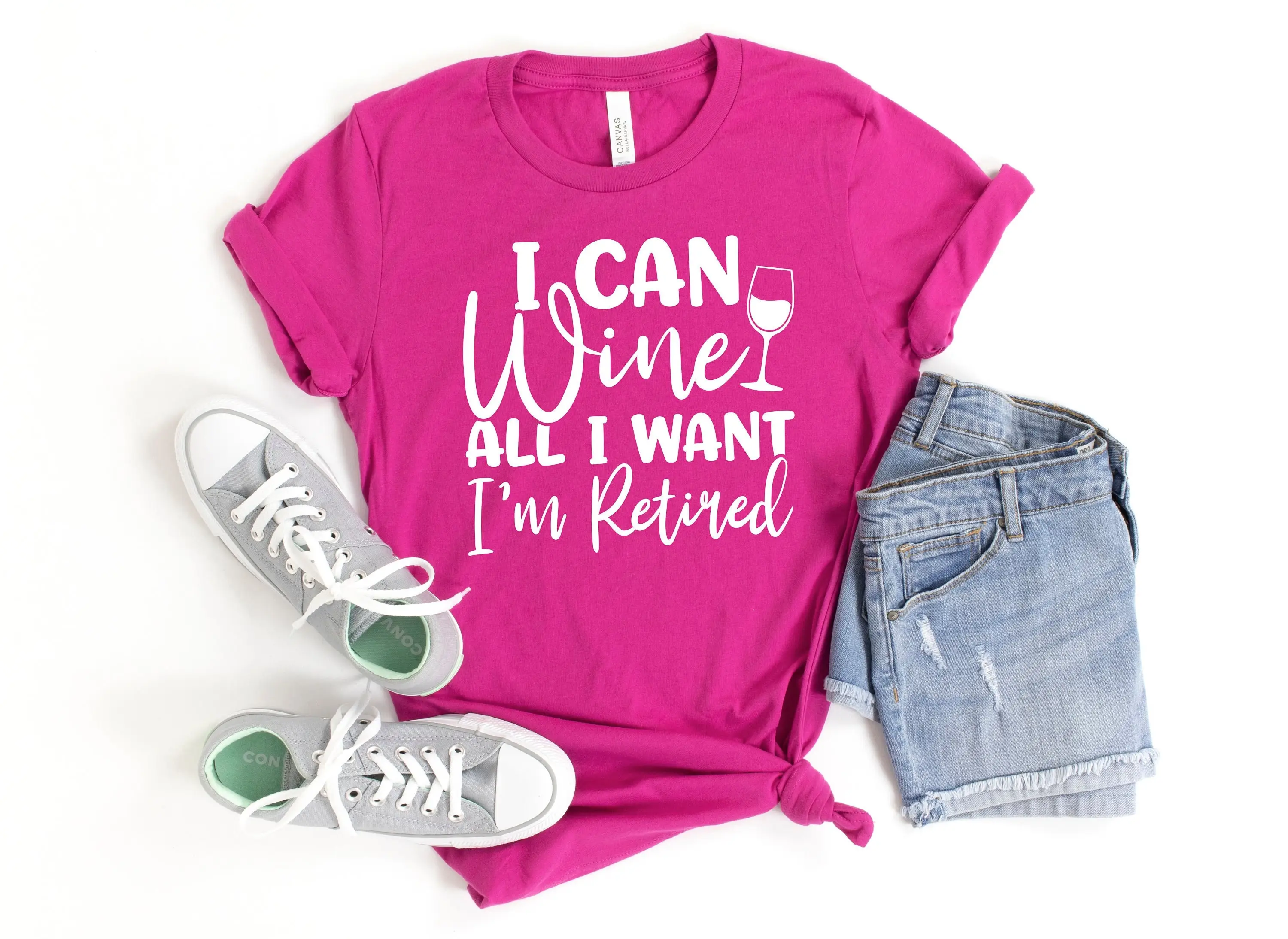 I Can Wine All Want I'M Retired T Shirt Retirement Officially Grandma Grandpa