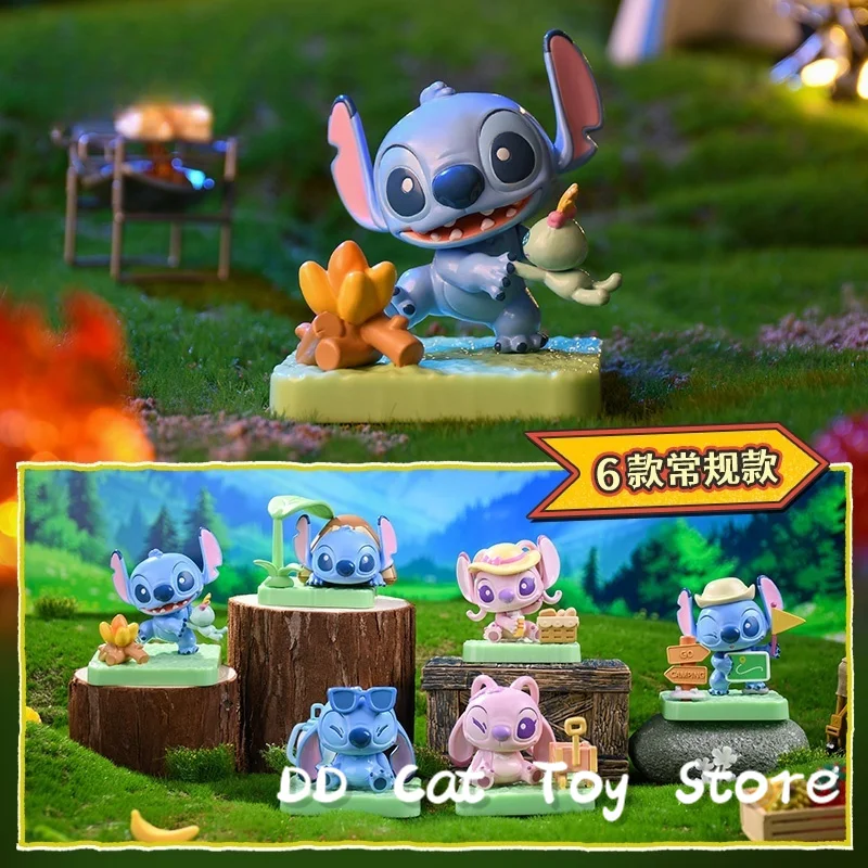 

Genuine Disney Stitch Go Camping Series Blind Box Cute Stitch Action Figure Model Doll Ornament Toy Surprise Box Birthday Gift