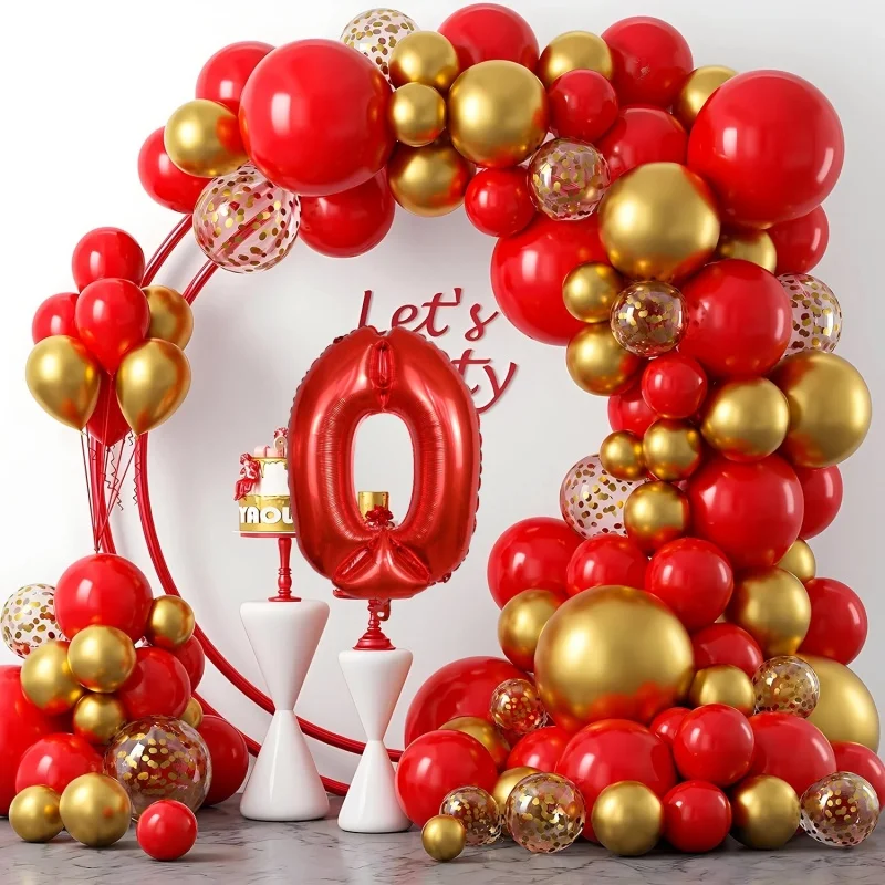 

Cross-border New 32-inch Digital Balloon Chain arch set Balloon Birthday Party Decoration Digital Balloon Background wall