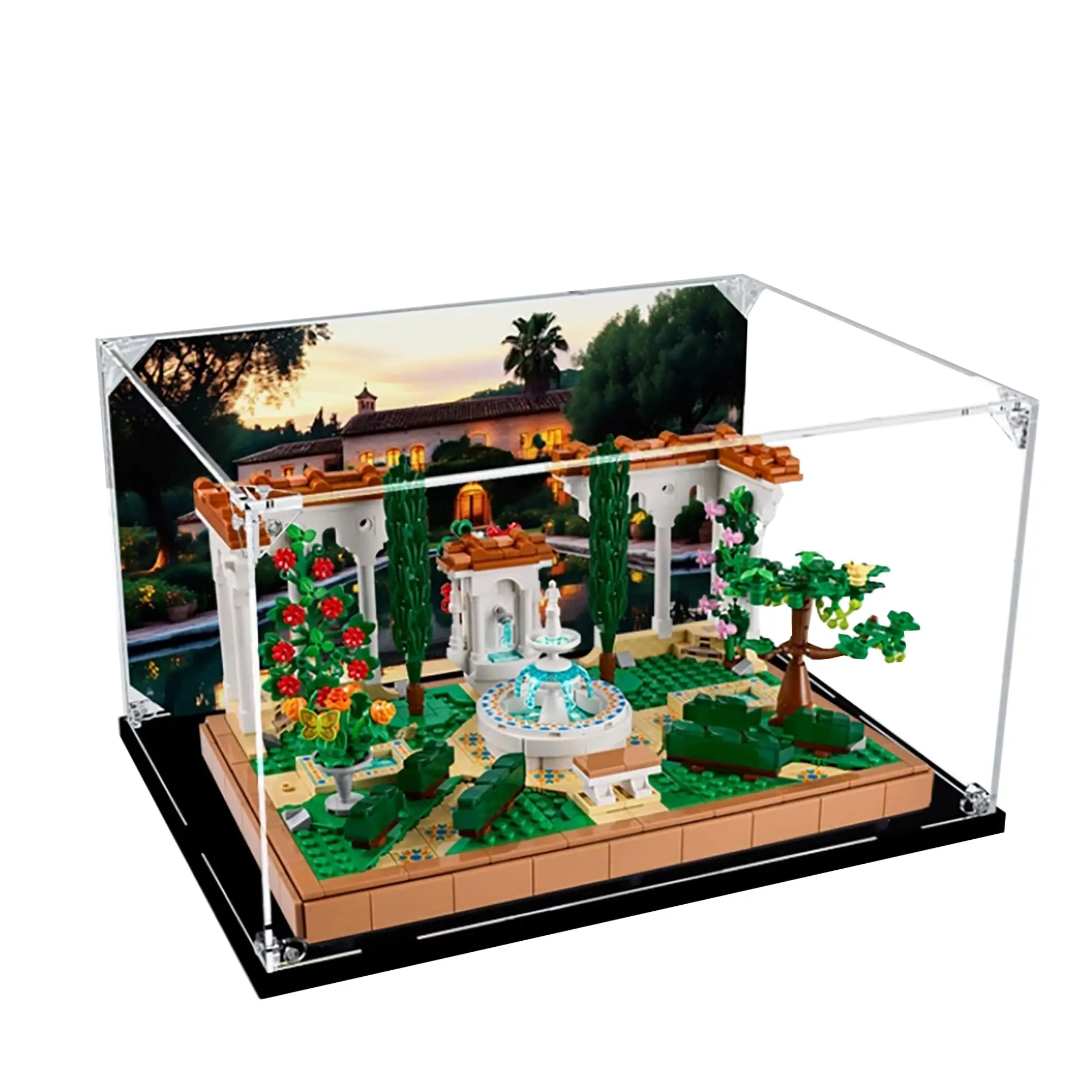 

Акриловая витрина для модели садов испанского фонтана Lego 10359, пылезащитная витрина 3 мм, витрина (модель в комплект не входит)