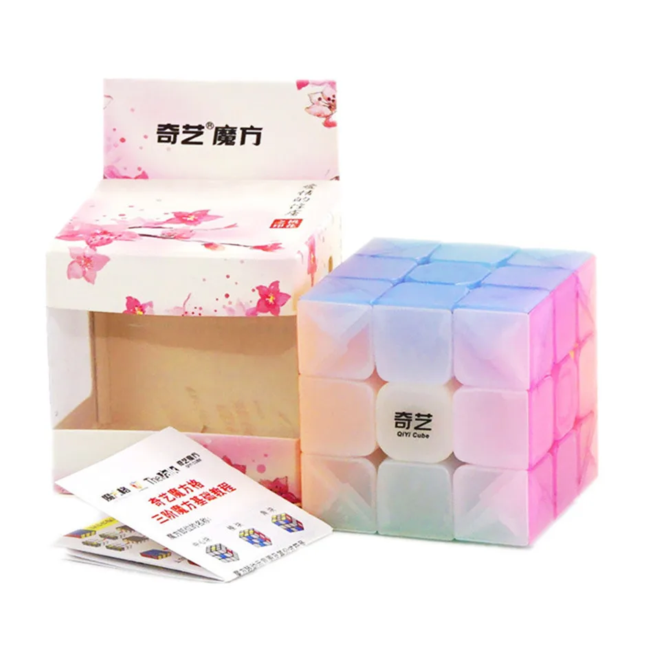 Qiyi Warrior W 3x3x3 Speed Cube Stickerless trasparente professionale Magic Cubo puzzle giocattoli educativi colorati per bambini