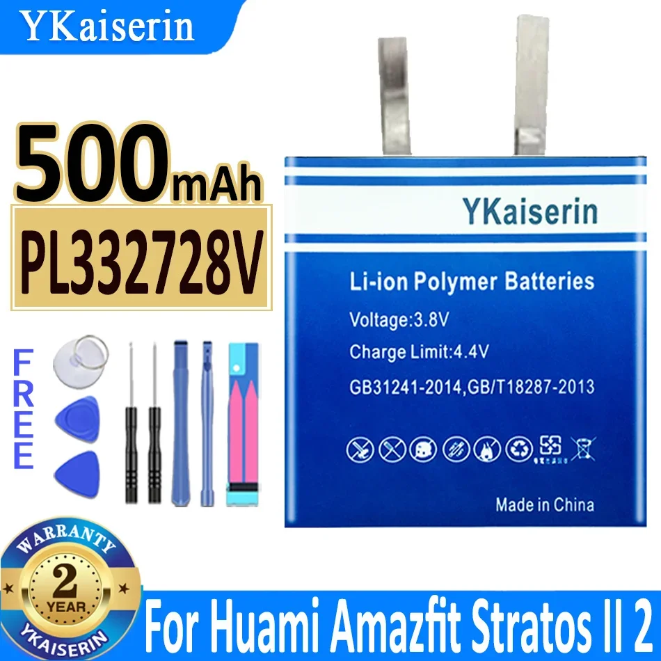 YKaiserin Pl332728v Battery for Huami Amazfit Stratos 2 3 Stratos2 Stratos3 A1609 A1619 A1928 Watch A1602 A1612 Batteries