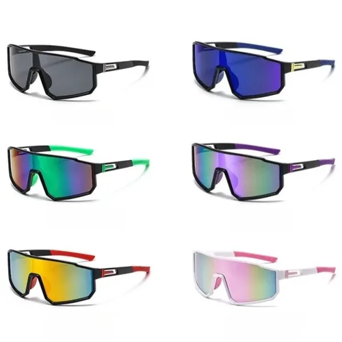 Imagen 1 del producto Gafas de sol coloridas para ciclismo de montaña, atléticas para exteriores, para hombres y mujeres, gafas para correr, deportes, conducción, gafas para bicicleta de carretera UV400