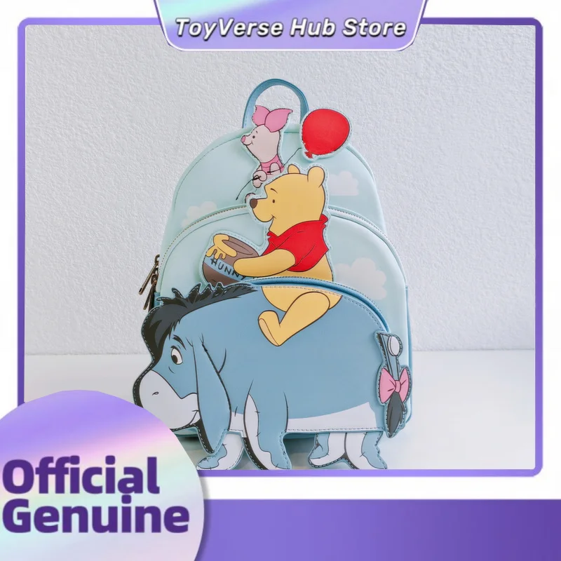 

‌3d Embroidered Winnie The Pooh Backpack, Cute Cartoon Unisex School Bag With Patch Design, Lightweight Durable Bookbag