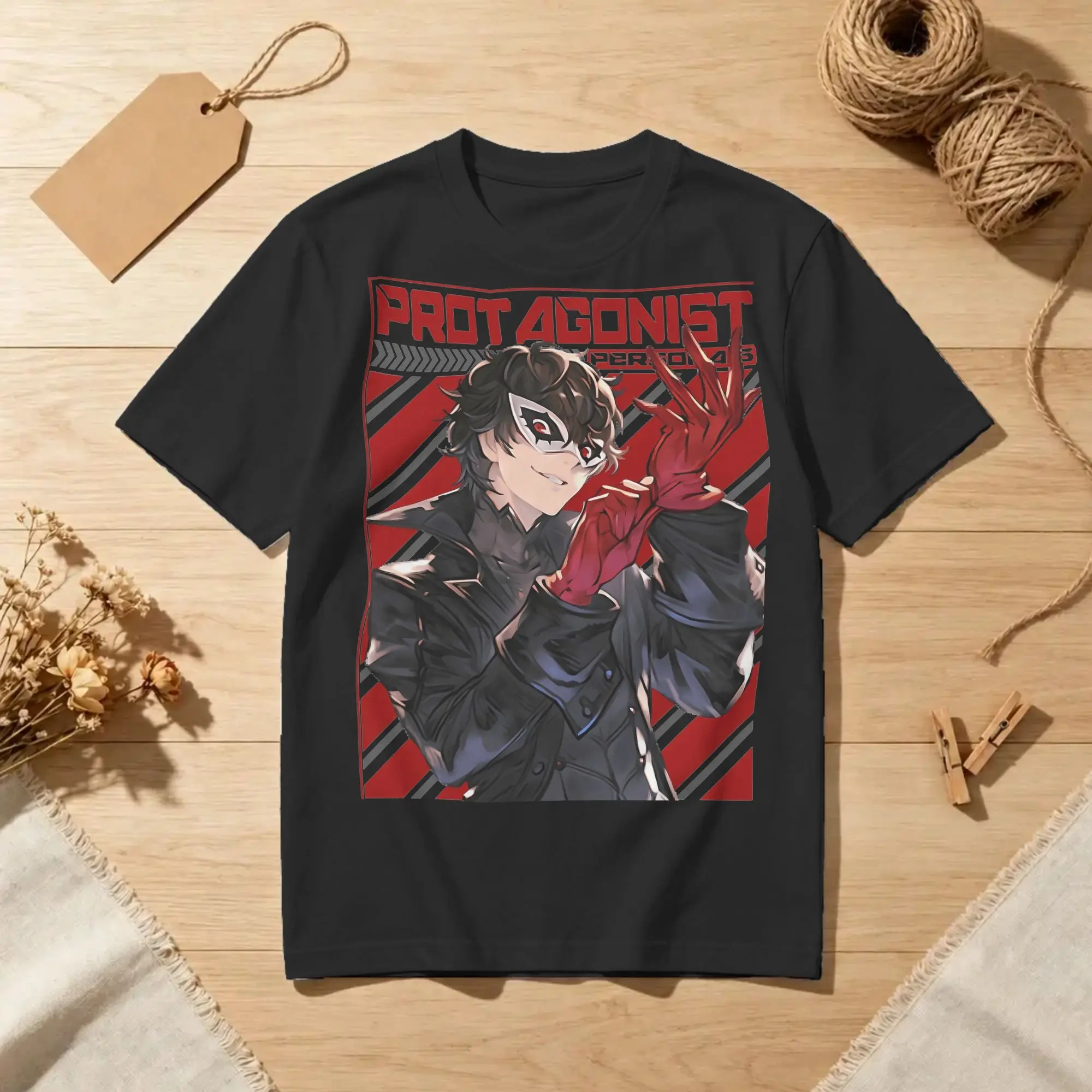 Men Women's Persona 5 Protagonist Finishing Touch T Shirts  Cotton Tops Short Sleeve Round Collar Tees Gift Idea T-Shirts