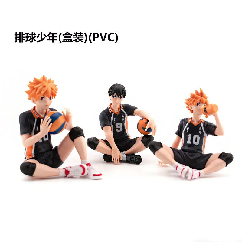 12CM Anime Haikyuu Figure Shoyo Hinata Model Toy Kozume Kenma Action Figure Noodle Stopper Tobio Kageyama Collection Toy Boxed