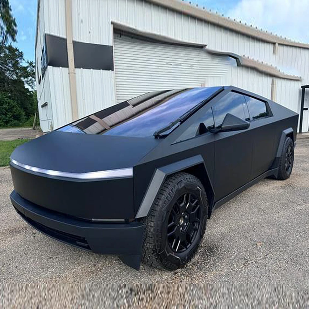 

For Tesla Cybertruck 2024-2026 Precut PPF PET Paint Protection Film DIY Color Samurai Black Color Changing Film Anti-Scratch Kit