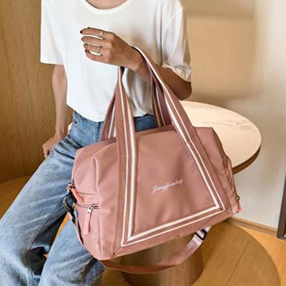 

Sturdy Oxford Cloth Travel Bag Fitness Pouch Foldable Large Capacity Yoga Bag Multi Layered Polyester Anti-Splash Water Handbag
