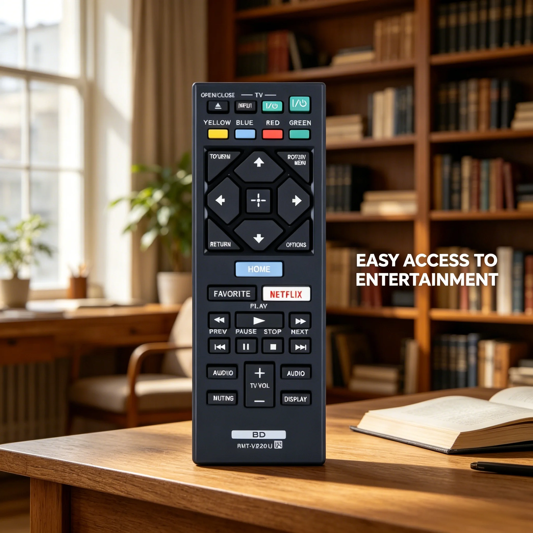 Replacement Infrared Remote Control for RMT-VB201U, Fits RMT-VB300U RMT-VB500U RMT-VB100U Home Disc Device