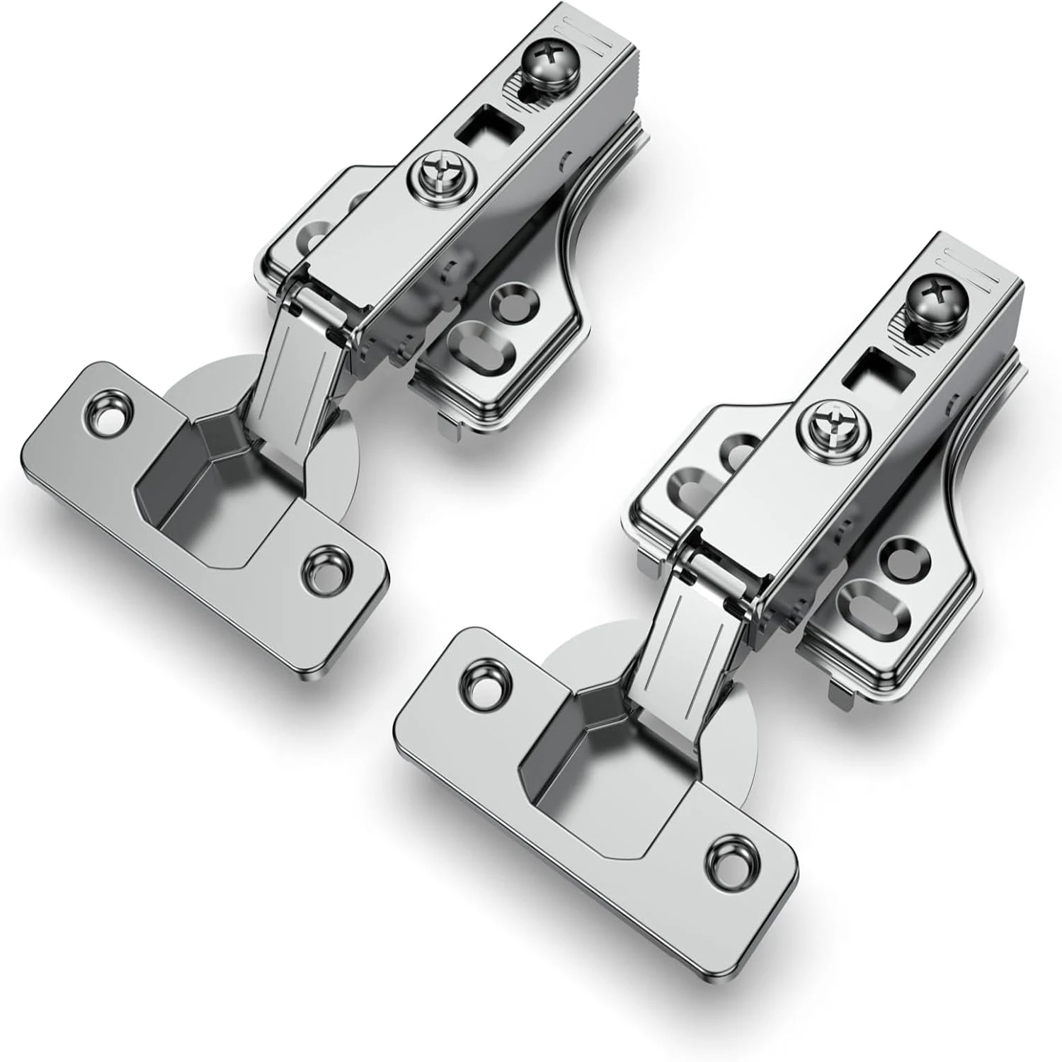 

Viladepot Removable Hinges 3D Adjustment Overlay Soft Close Kitchen Cabinet Hinges Satin Nickel Hidden Hinge Stainless Steel