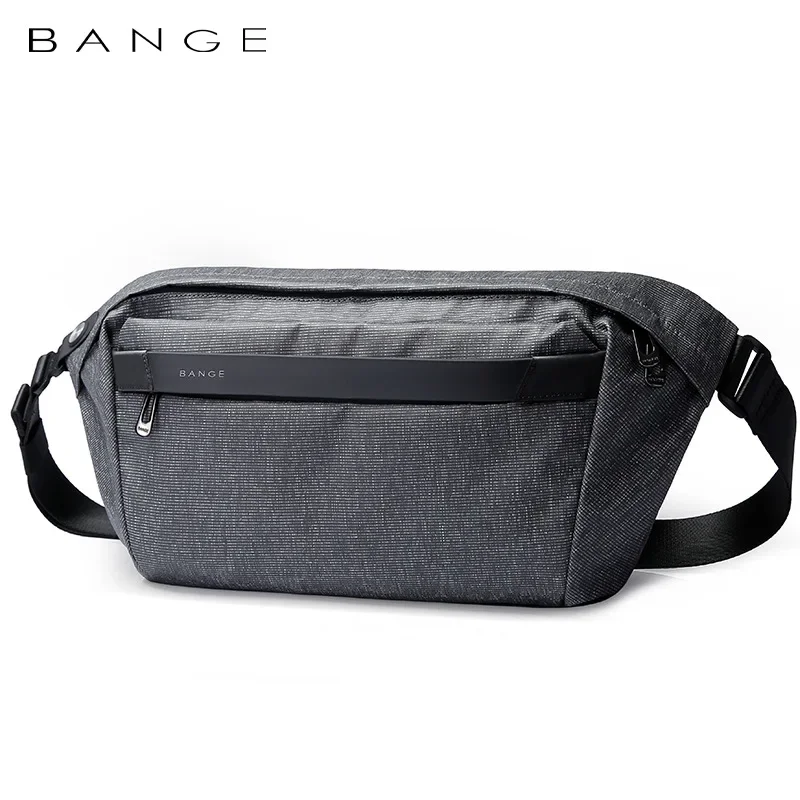 BANGE Men Chest Bag Crossbody Bag for 11 iPad Short Trip Chest Bag Water Repellent Shoulder Messenger Bag Male For Dual-use