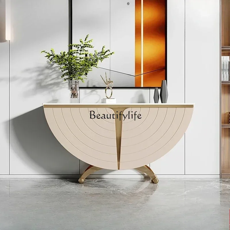 

yj21 L.Light luxury minimalist modern minimalist living room aisle entrance table marble entry table