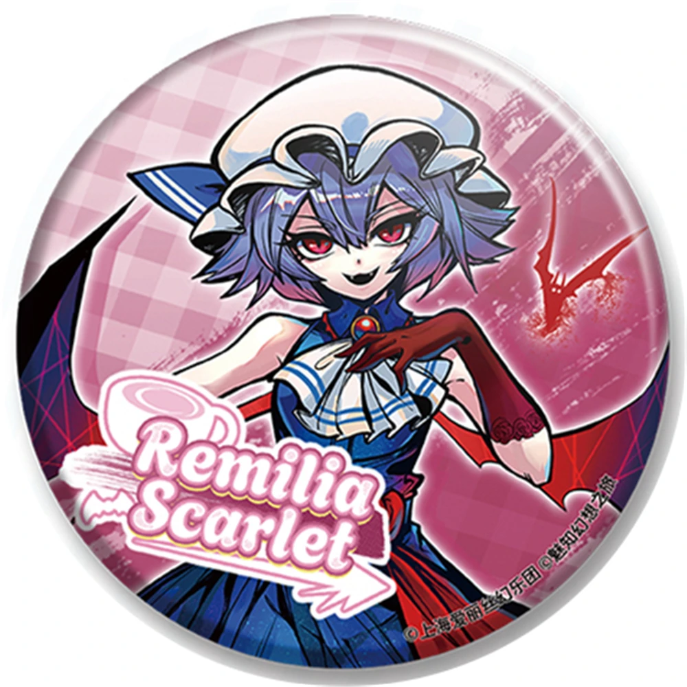 Anime da 58 mm ‌ Progetto Touhou ‌   Hakurei Reimu Patchouli Conoscenza Shameimaru Aya COSTUME Cosplay Distintivo Spilla SPTE Spilla in banda stagnata