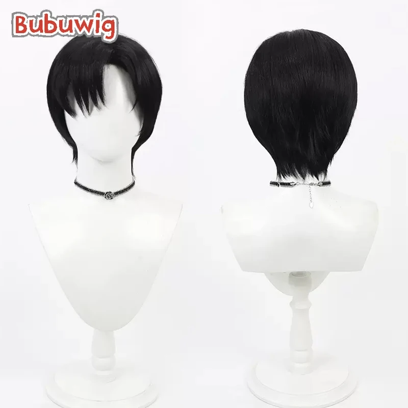 

Bubuwig Synthetic Hair Ivan Cosplay Wigs Alien Stage Ivan 30cm Men Short Straight Black Classic Anime Cos Wig Heat Resistant