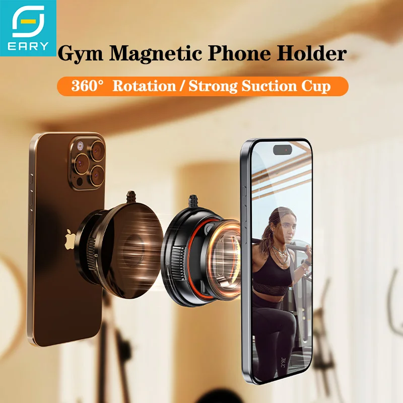 

Eary Gym Magnetic Phone Holder Stand for MagSafe Portable Phone Mount Gym Accessories for Men Women for iPhone 17 16 15 14 13 12