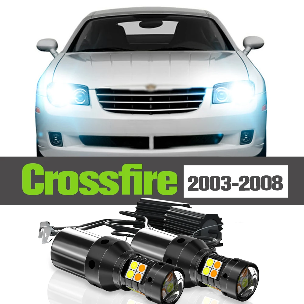 

2x LED Dual Mode Turn Signal+Daytime Running Light DRL Accessories Lamp For Chrysler 300M 1998-2004 1999 2000 2001 2002 2003