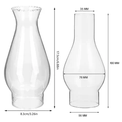 2 pezzi lampada a olio sostituzione del camino copertura della lampada a cherosene antivento paralume a olio paralume Vintage a cherosene antico paralume a corona