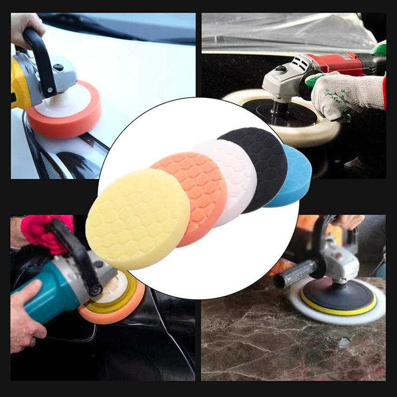 5Inch (125Mm) Polishing Pad Kit For Car Polisher Pack Of 100Pcs