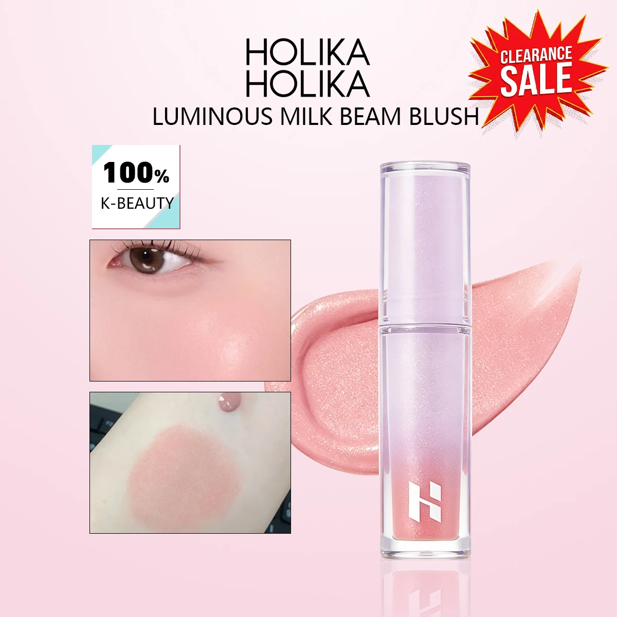 

[ClearanceSale] HOLIKA HOLIKA LUMINOUS MILKFIT BLUSH 01 MELON BUBBLE,Luminous,Lightweight&Non-Sticky,K-Beauty,Korean Makeup