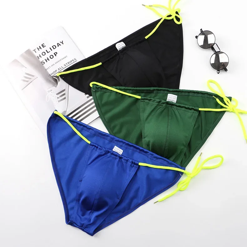 Men Built-in Cup Mankini Swimming Brief Gays Erotic High Fork Swimwear Hot Spring Pool Bathing Sutis Seaside Beachwear Swimsuits