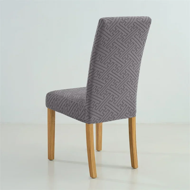 1/4 stücke Jacquard Esszimmer Stuhl Abdeckung Stretch Anti-schmutzig Stuhl Abdeckungen Wohnkultur Küche Sitz Schonbezug für Bankett party Hochzeit – Detail 21