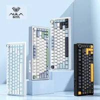 Aula F75 Customized Mechanical Keyboard Gasket Structure 80 Keys Hot-swappable 2.4 Wireless Three-mode Gaming Keyboard