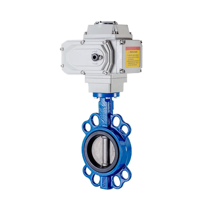D971X-16 Ductile Iron Plate Electric Flange Butterfly Valve D971X-16 Clamp Soft Seal Water Valve Actuator Valve