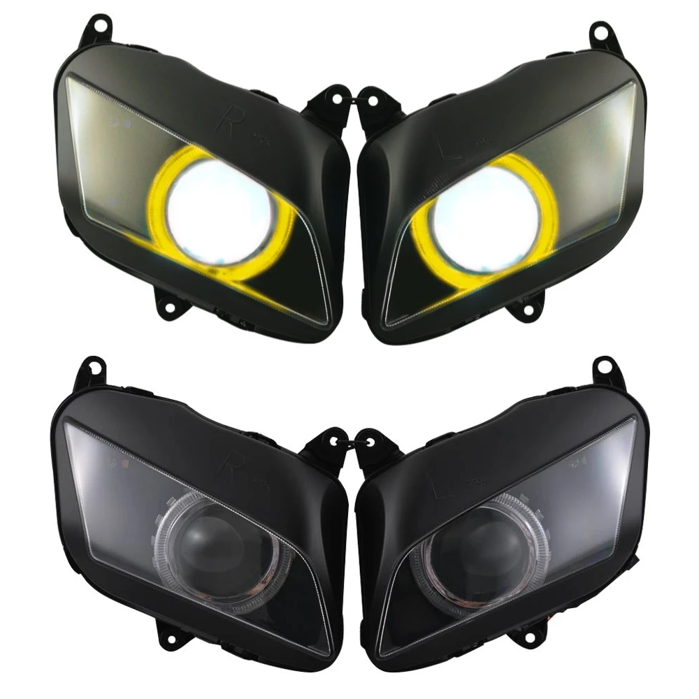 

Motorcycle Headlamp Low/Hi Beam HID Projector Headlight Assembly LED Angle Devil Eyes Head Light For Honda CBR600RR F5 2007-2012