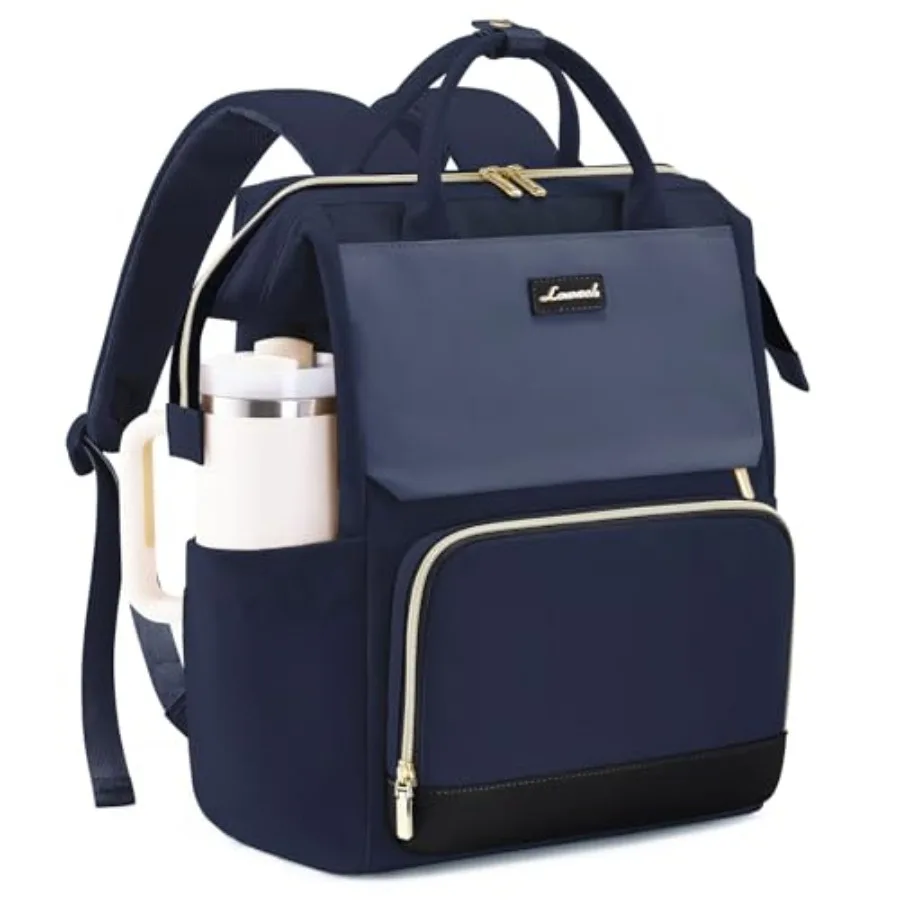 

Рюкзак для ноутбука для женщин с огромным карманом для стакана, дорожная сумка для работы, сумка-портфель для медсестры, учителя, водонепроницаемый повседневный рюкзак