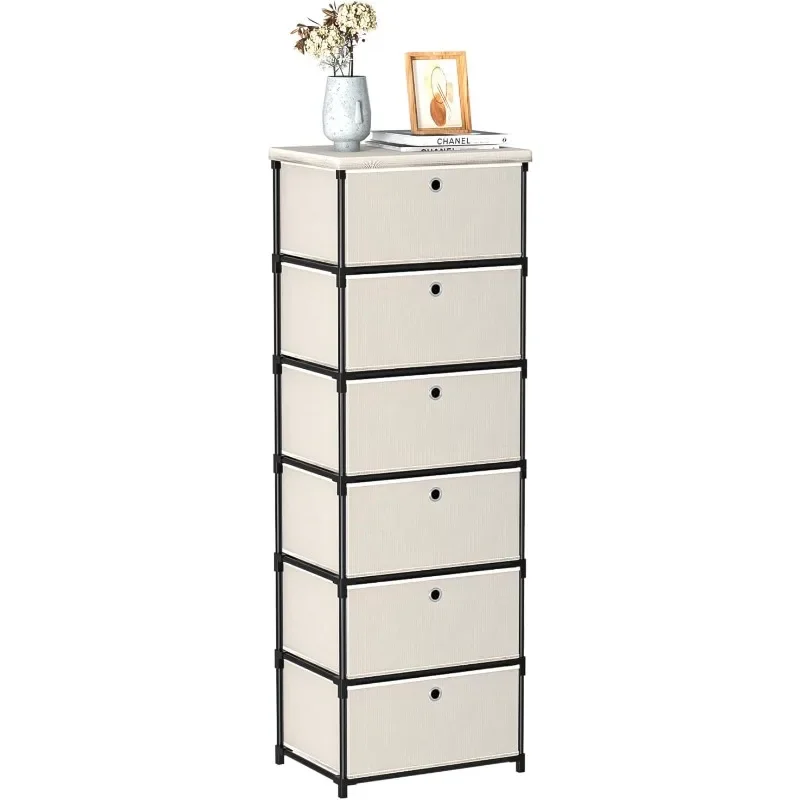 

Fabric Storage Drawers Dresser and Chest of Drawers, Small Dresser with Drawers Unit, Sturdy Drawer Dresser for Closet