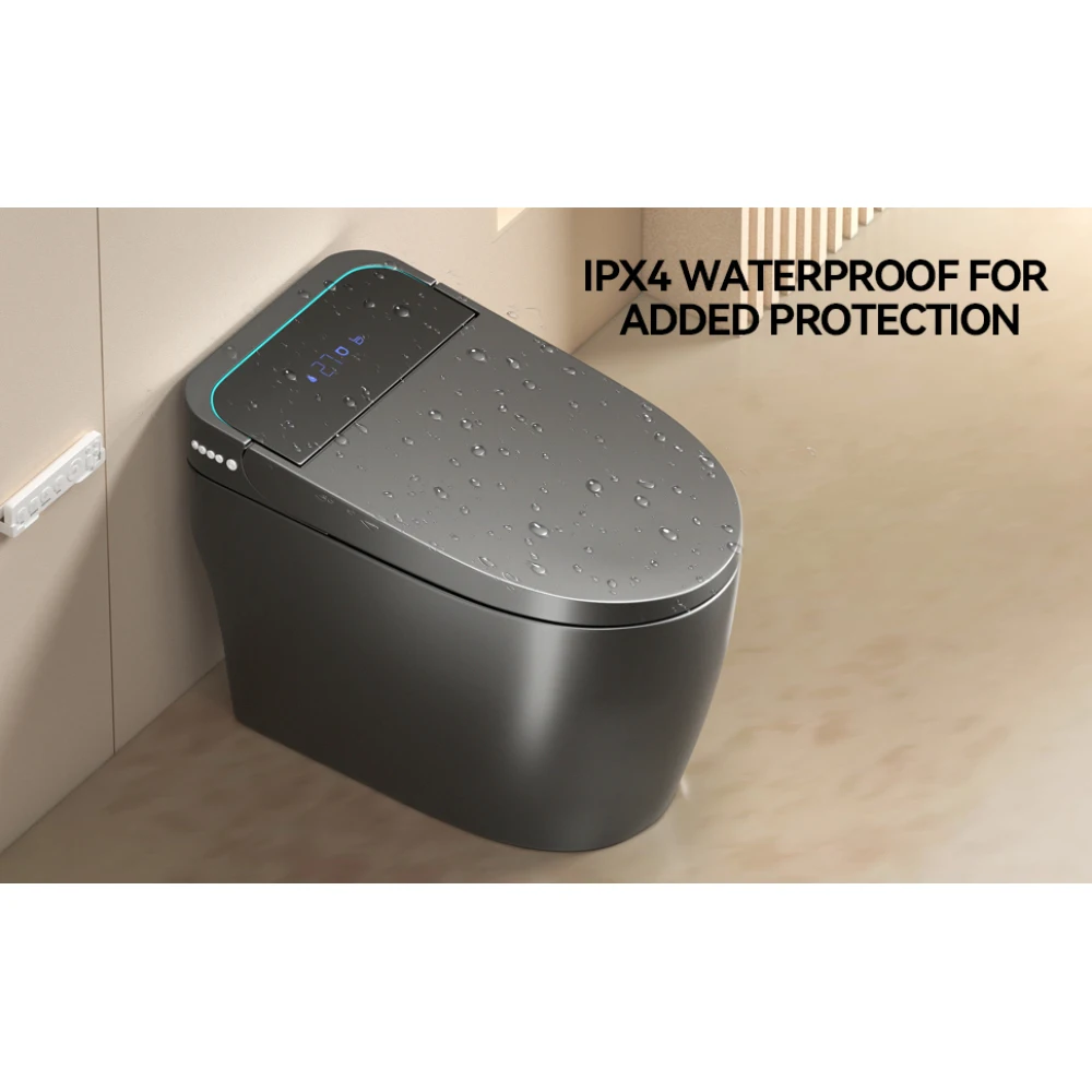 Unique Smart Toile, One Piece Toilet with Bidet Built In,Intelligent Toilet Auto Open/Close Seat. Bidet toilet with Dryer and Warm Water.Gray