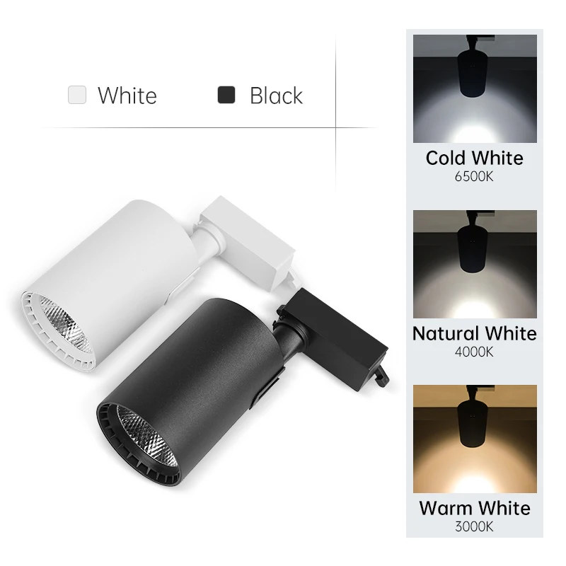 High Bright COB 220V Track Light Indoor Decor Led Spot Clothing Store Projector Lighting Whole Set Ceiling Mobile Lamp with Rail