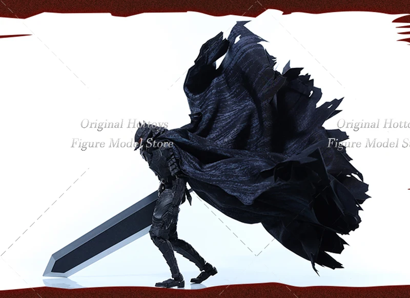 In Stock 1/12 Scale Men Soldier Clothes Accessory Black Swordsman Gus Berserker Armor Cloak For 6-inches Action Figure Doll