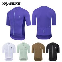 YKYW 2025 Summer Purple Cycling Jersey Men Short SleeveTights Tops  Bicycle Shirt Breathable Pro Team Road Bike Race Clothing