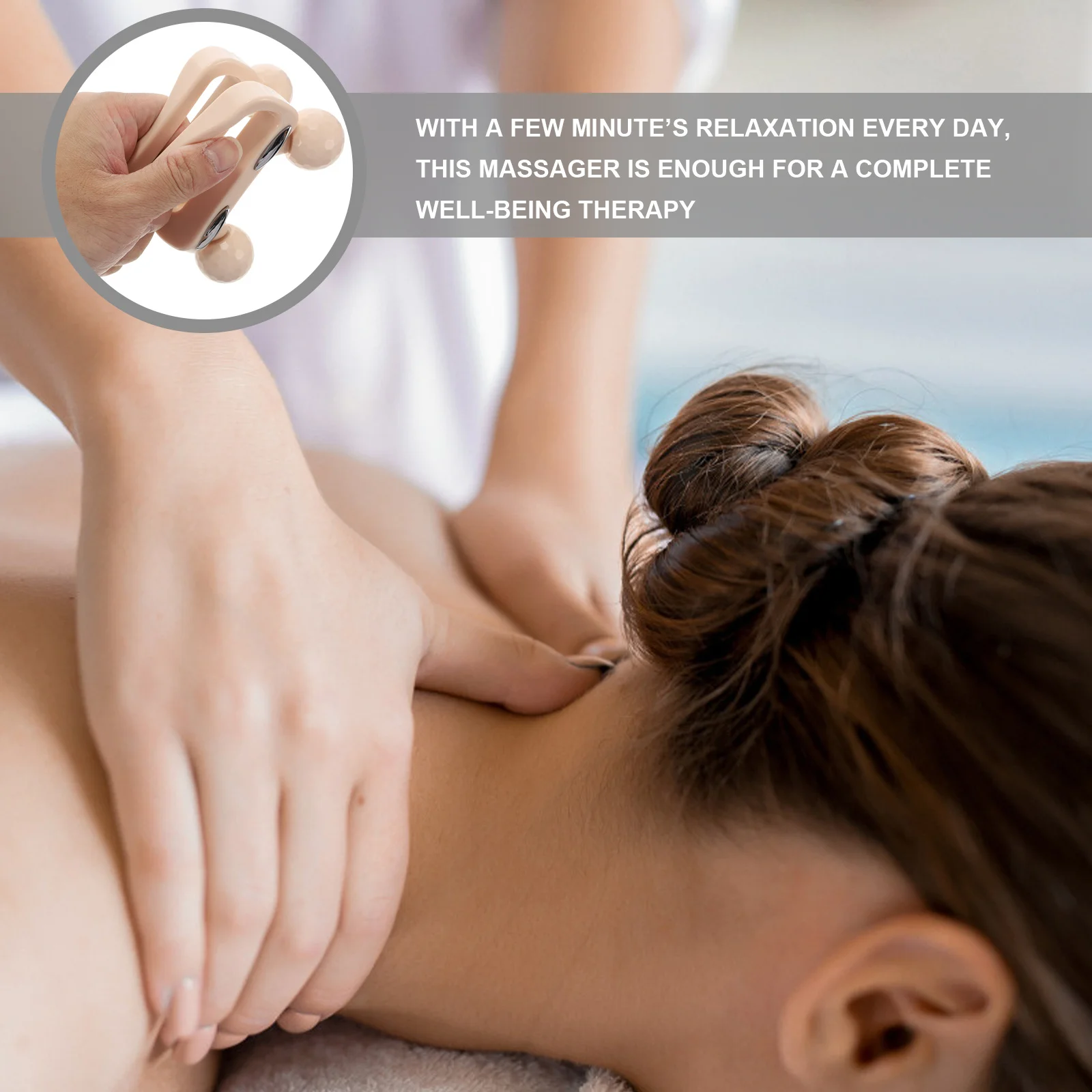 

Shoulder Massage Roller Healthy Material Safe Use for Body Neck Muscle Therapy Handheld Massager Compact Design