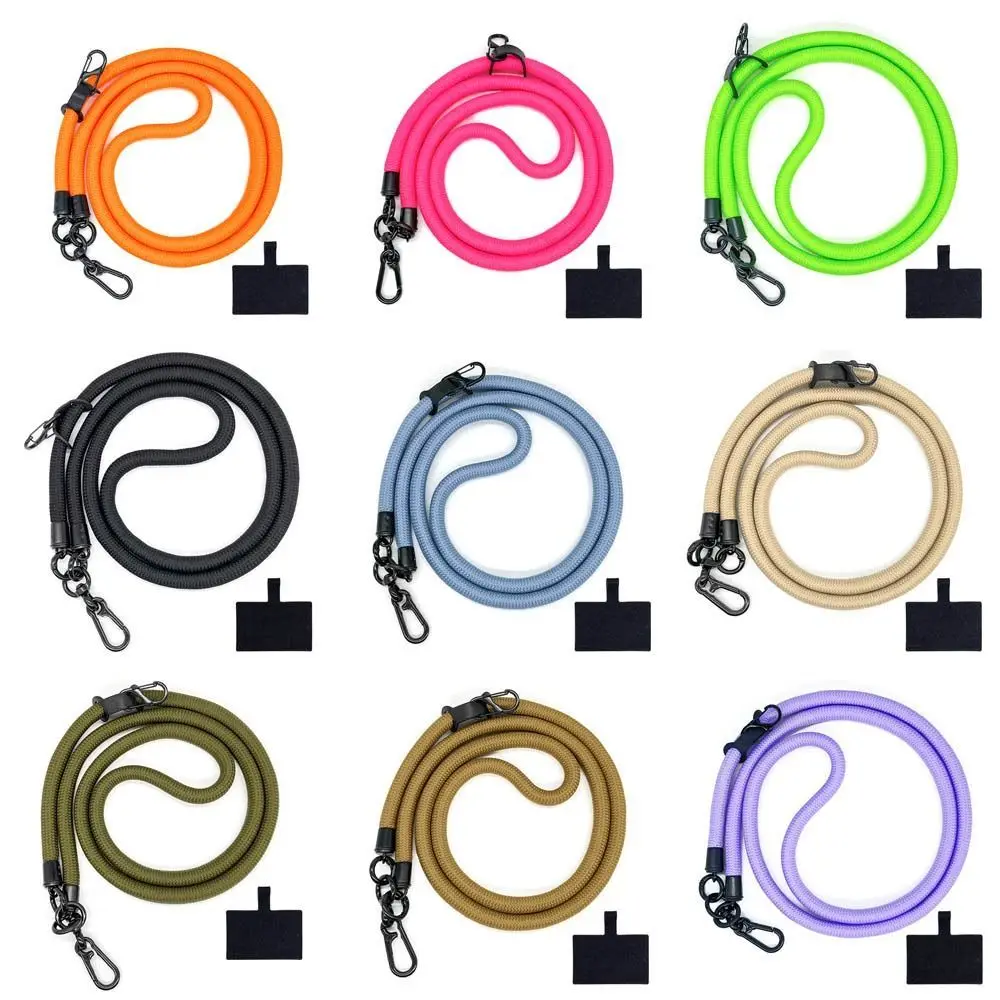 10MM Diameter Universal Phone Lanyard Card Mobile Shell Neck Cord Adjustable Hanging Rope Anti-lost Lanyard Strap Safety Tether