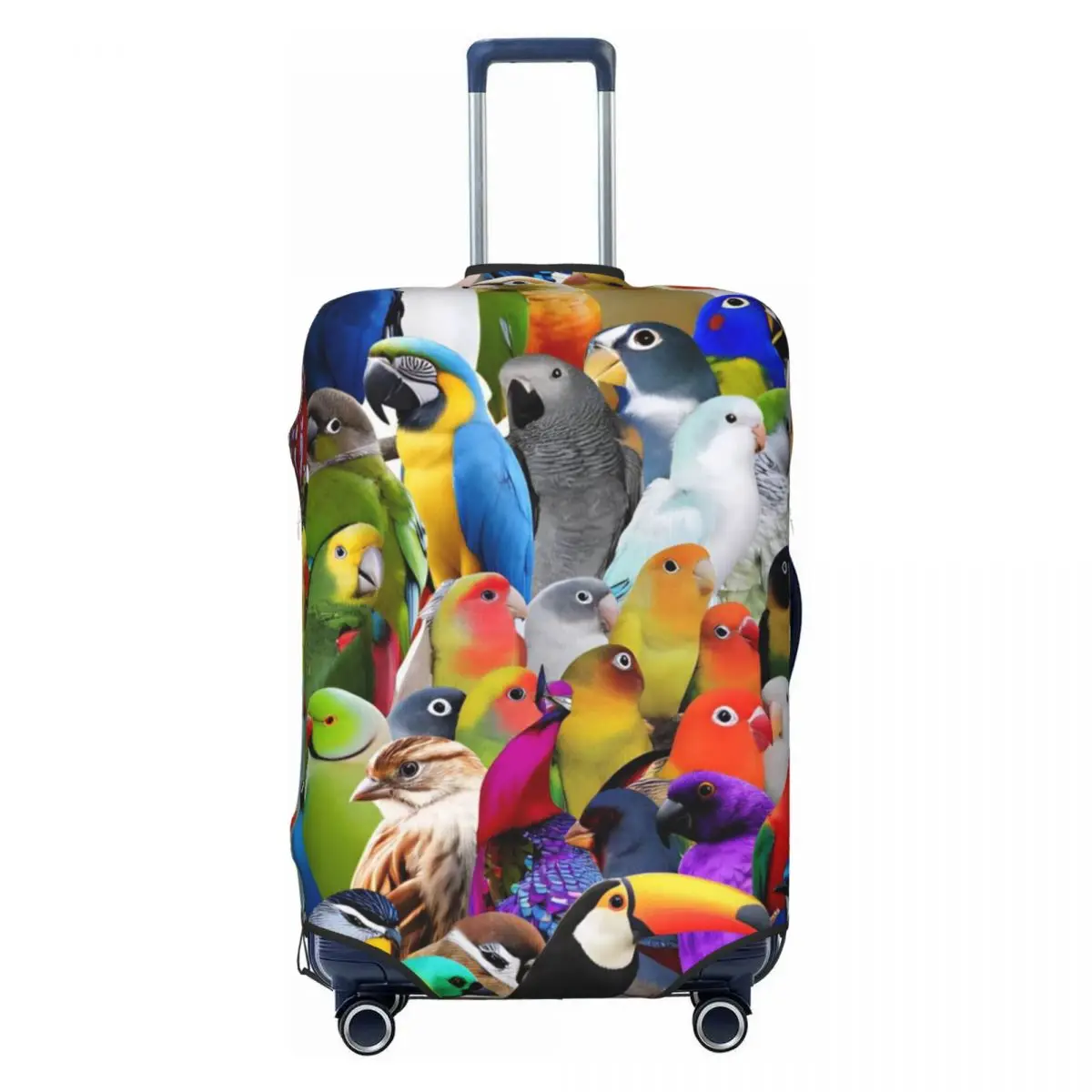 Cute Birds Parrot Suitcase Cover Travel Holiday Elastic Luggage Case Protection