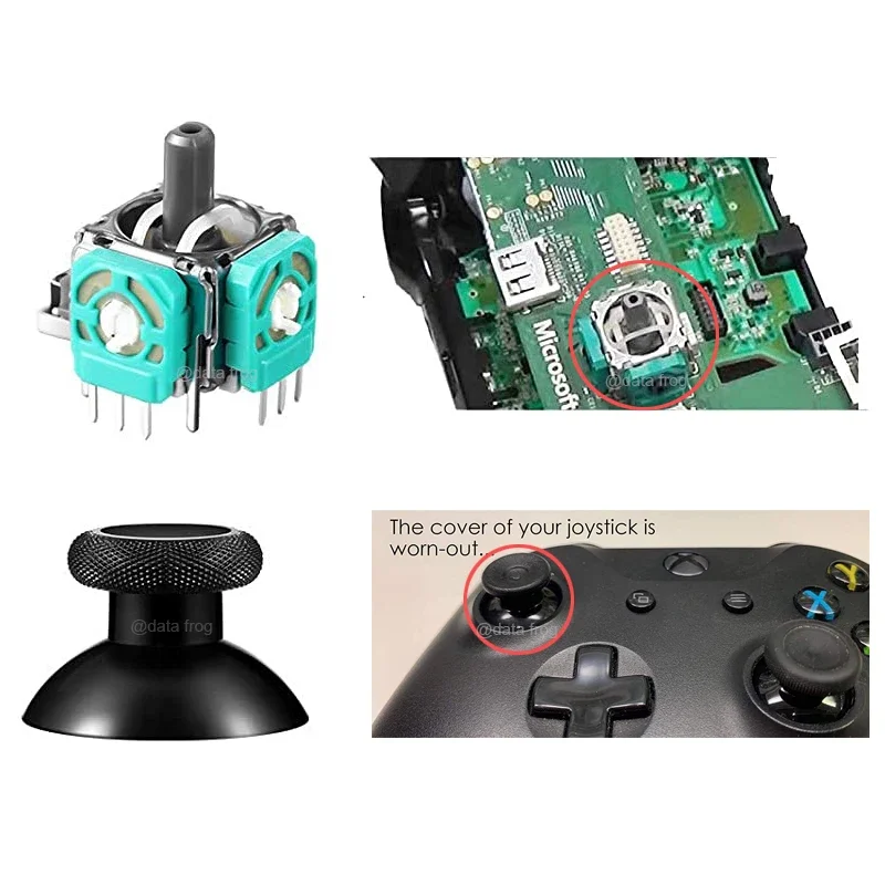 Palanca de repuesto para control Xbox One, palanca analógica para control Xbox Series X/S, piezas de reparación de bumpers, accesorios 3