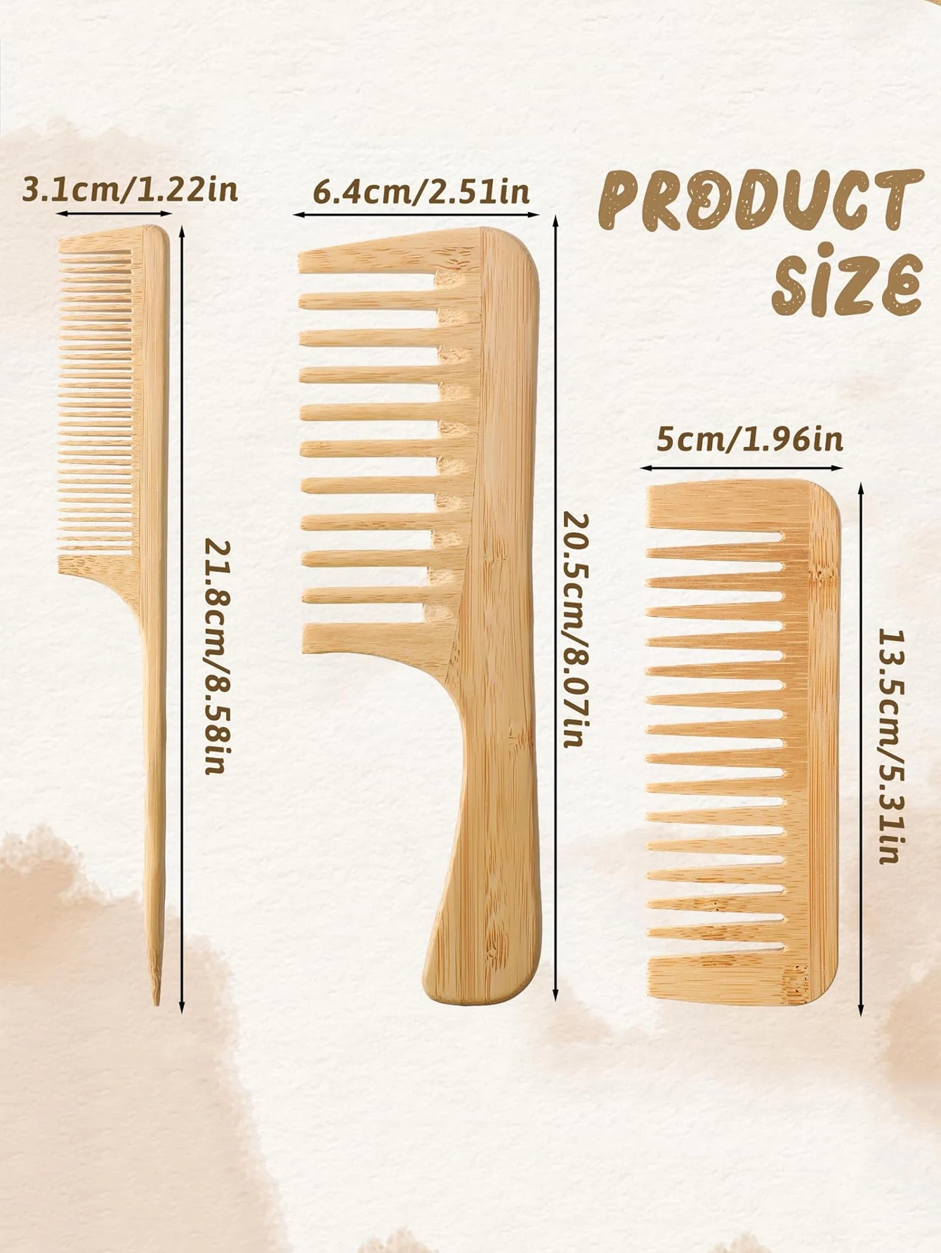 1pc/3pcs Handmade Bamboo Anti- - Bamboo Hair Brush review and price