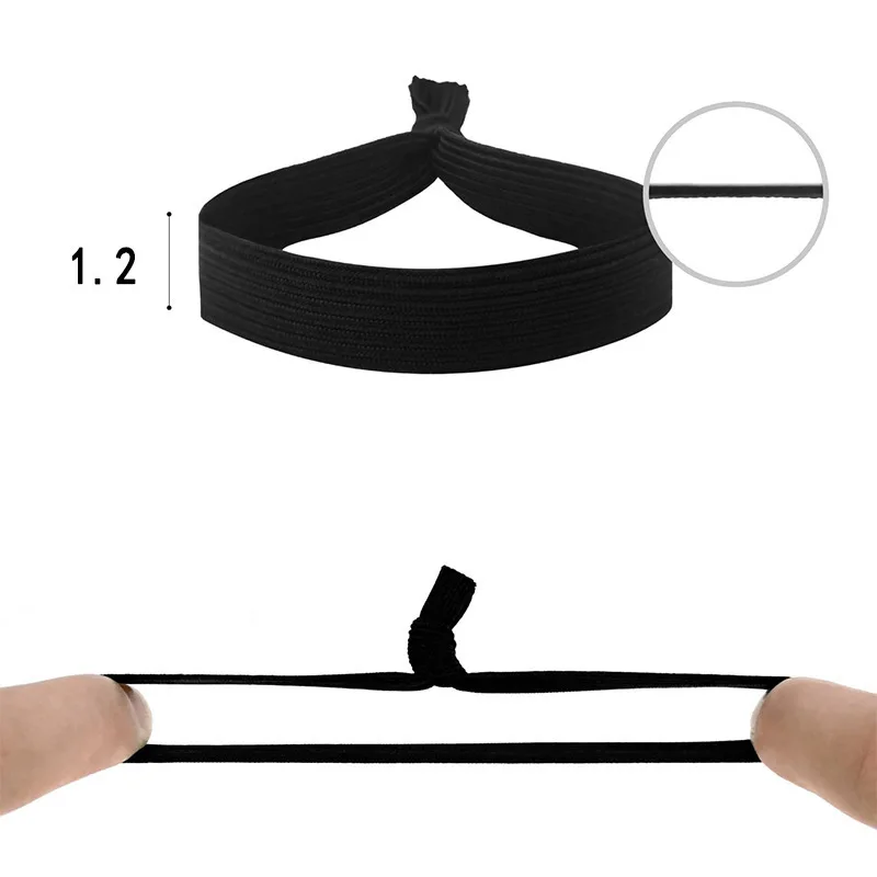 5 قطعة/العالمي بلون معقود الشعر حبل غطاء الرأس عالية مرونة الشعر حبل شريط مطاطي الرجال والنساء إكسسوارات الشعر #2