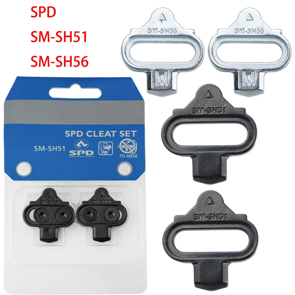 Calas para bicicleta de montaña Shimano SH51 SH56, juego de tacos de Pedal de liberación múltiple, Calas para ciclismo