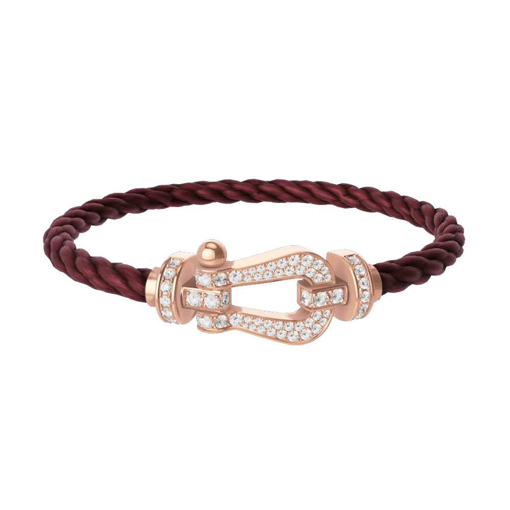 

LSGD High-Quality Fashion Classic Hoop Earrings Large Size (28mm) Fully Set with White Diamonds