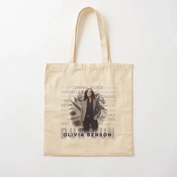 

Olivia Benson Cotton Canvas Bag Casual Unisex Shoulder Bag Shopper Handbag Fashion Fabric Tote Printed Ladies Designer Reusable