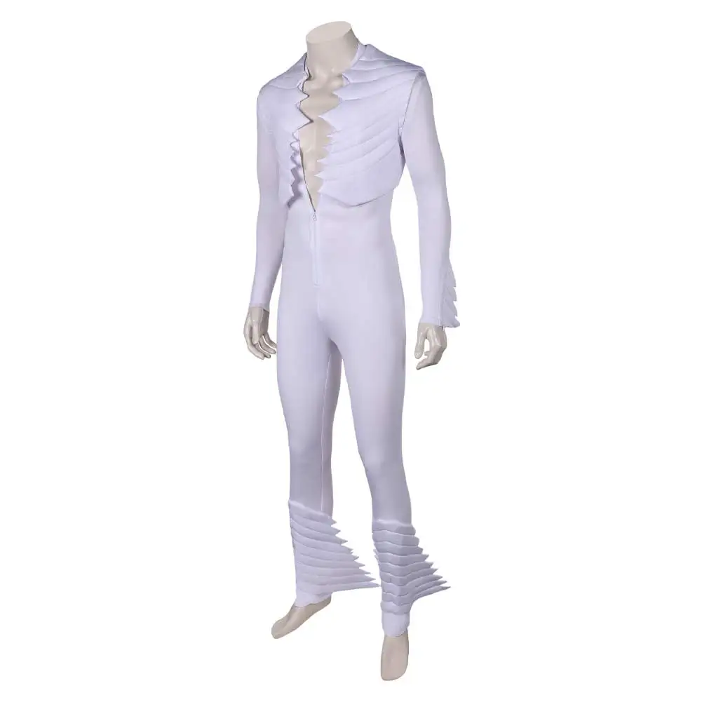 Fantasy Freddie Cos Mercury Costume Cosplay Rock Band Gioco di ruolo Gilet bianco per uomini adulti Vestito da festa di carnevale di Halloween