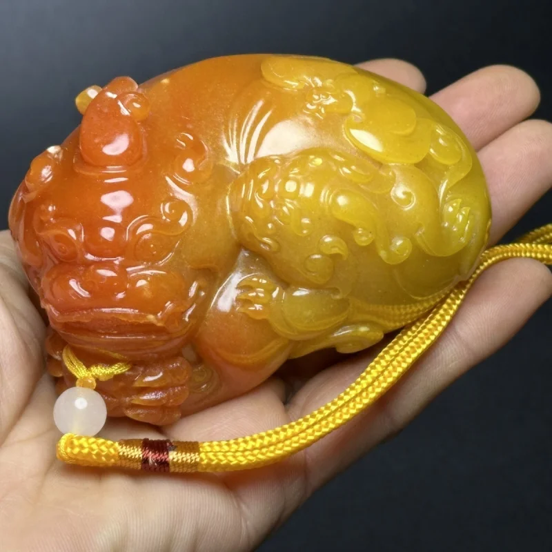 

Huanglong Jade Pixiu Handheld Ornament Mother and Child Pixiu Handheld Ornament Huanglong Jade Pixiu Handheld Ornament