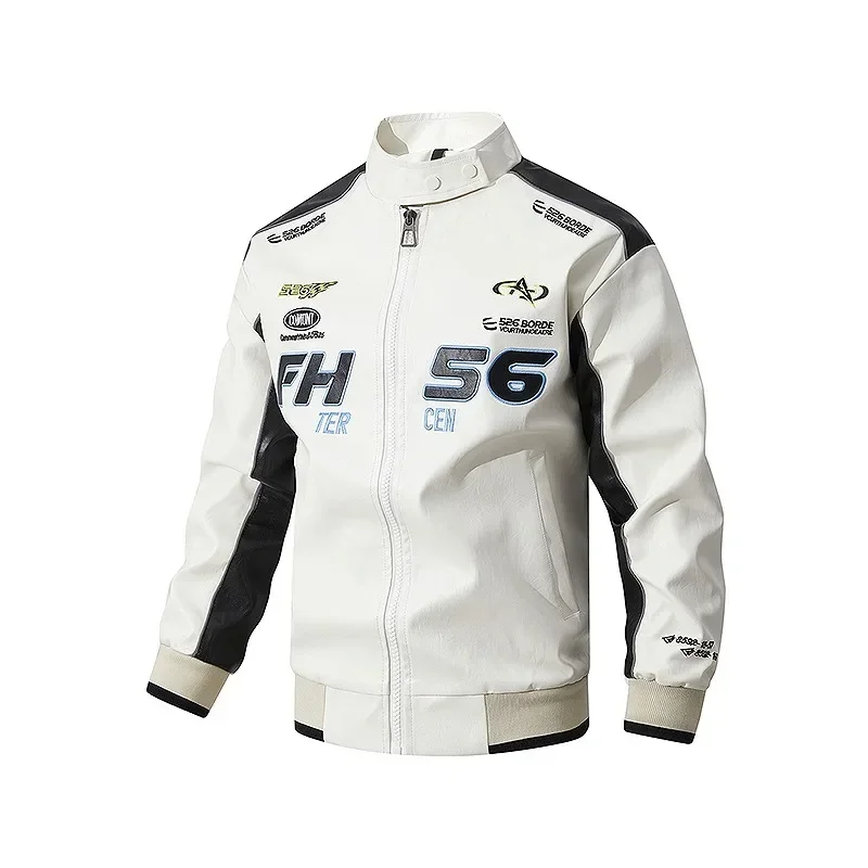 

2025New Motorcycle Clothing American High Street Versatile Motorcycle Riding Leather Jacket Men Leather Jacket